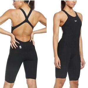 Speedo Fastskin LZR Pure Valor Open Back Kneeskin Tech Suit Swimsuit Size 18
